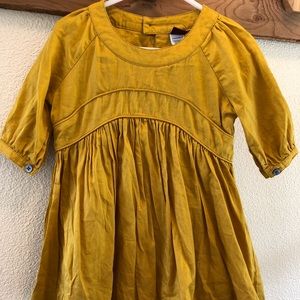 tea collection dress mustard gold 2t